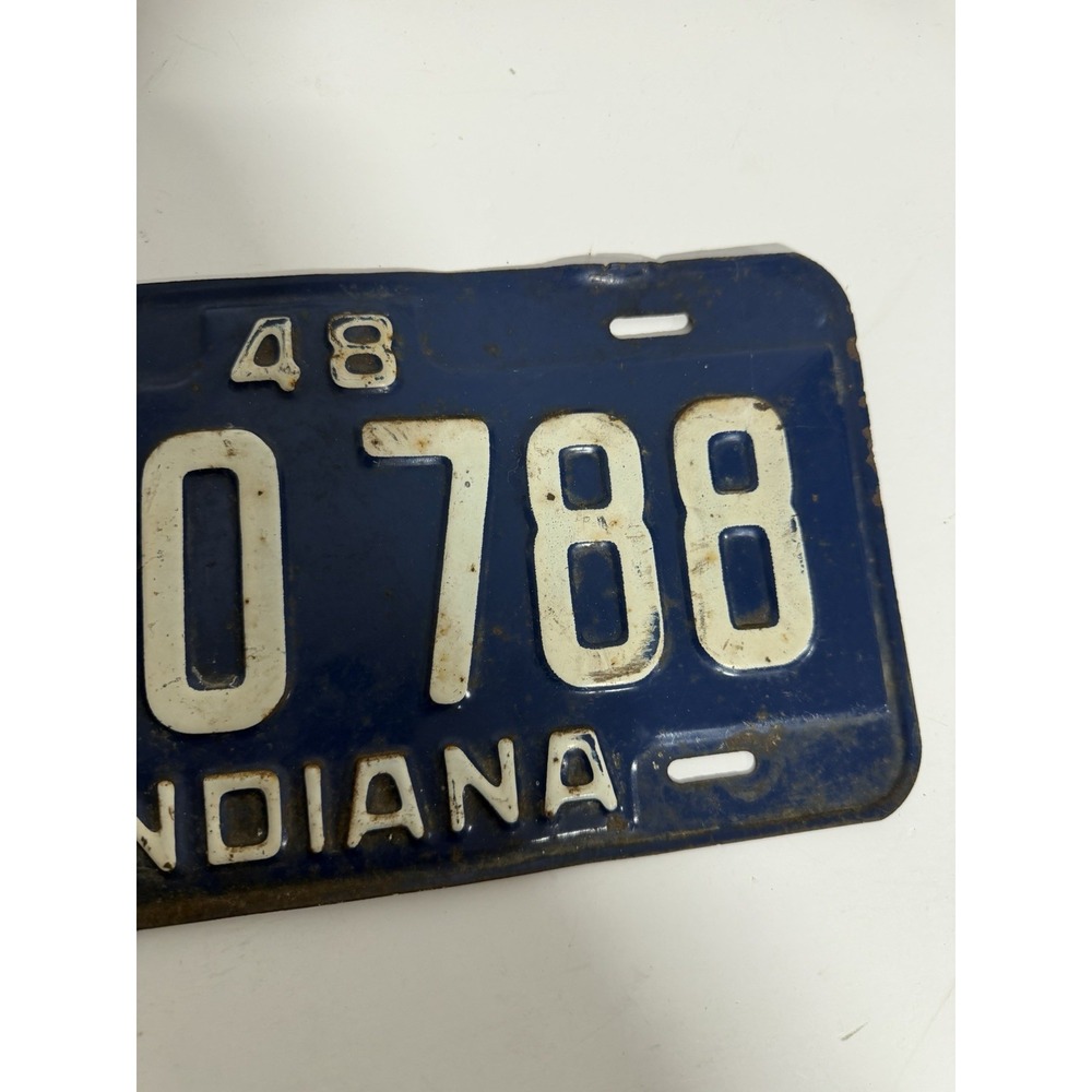 1948 INDIANA LICENSE PLATE - Vintage Antique Original Classic Car Automobile - Picture 3 of 4